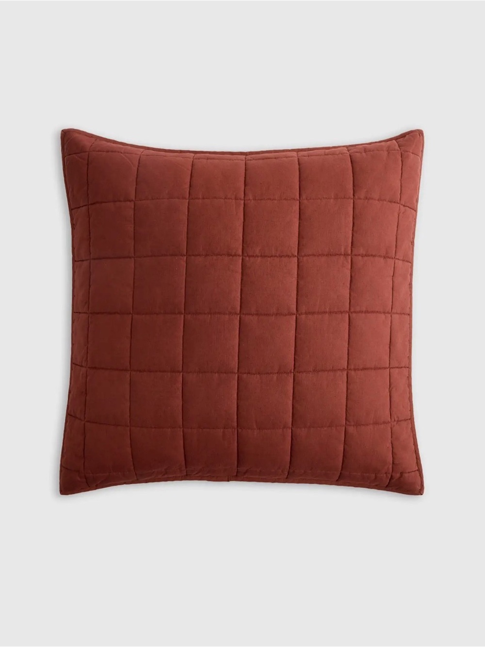 Quince Quilted Euro Pillow Sham in Bordeaux